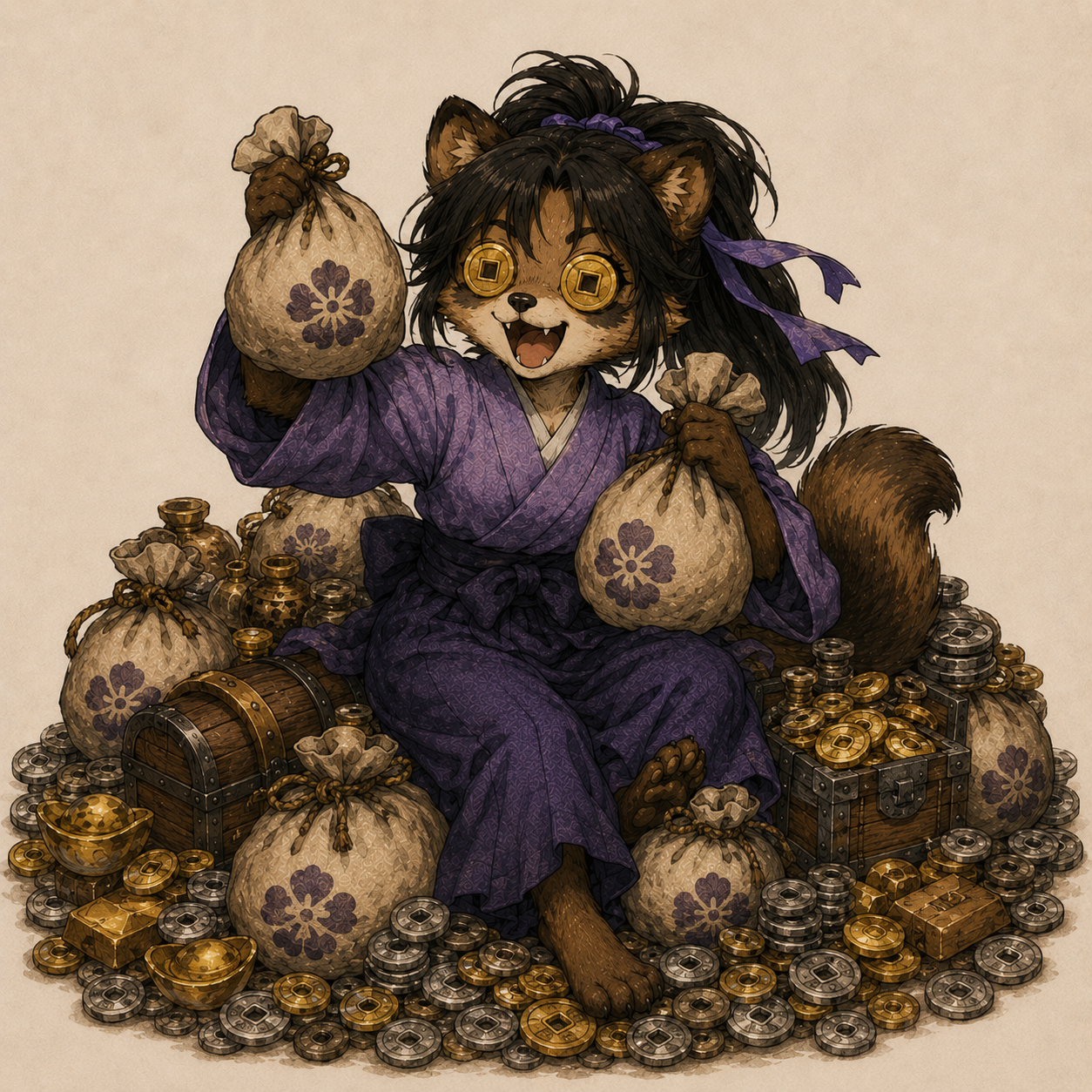 Kaoru Tanuki with a share of Albion loot